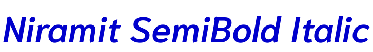 Niramit SemiBold Italic police de caractère